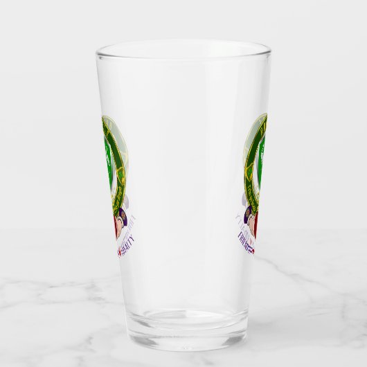 Ahearne Irish Shield & Claddagh Bier Glas (Rechts)