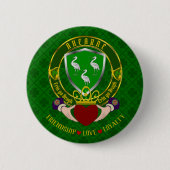 Ahearne Irish Shield & Claddagh Ronde Button 5,7 Cm (Voorkant)