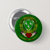 Ahearne Irish Shield & Claddagh Ronde Button 5,7 Cm (Voorkant /achterkant)
