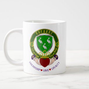 Ahearne Irish Shield w/Claddagh Giant Coffee Mok