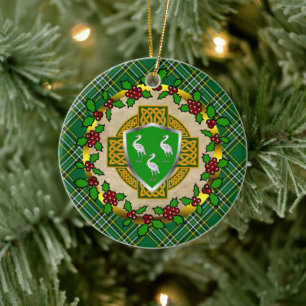 Ahearne Keltische kruis gepersonaliseerde kerst Keramisch Ornament