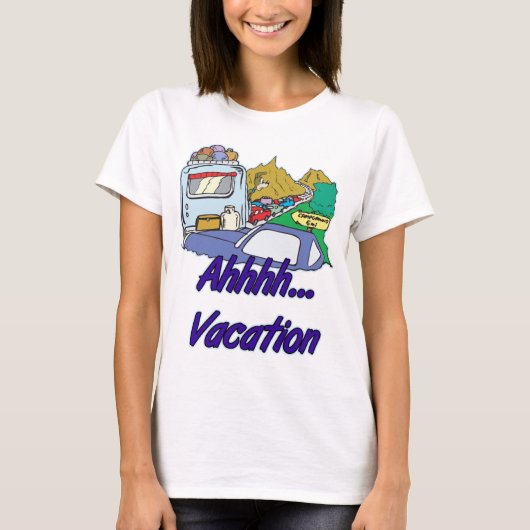 Ahh Vacation Camping T-shirt (Voorkant)