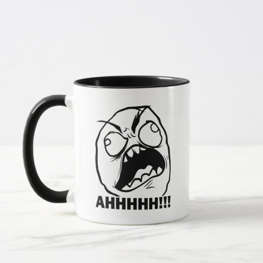 Ahhh! Rage Face Meme Coffee Mok (Links)