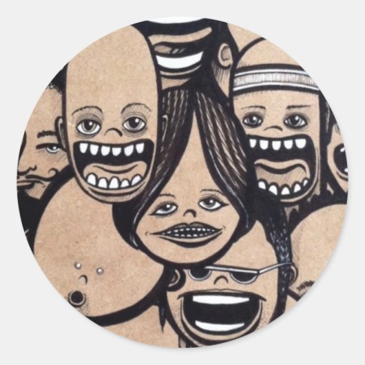 Ahhh!! Ronde Sticker (Voorkant)