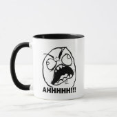 Ahhh ! ! Tasse de café de Meme de visage de rage (Gauche)