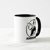Ahhh ! ! Tasse de café de Meme de visage de rage (Devant droit)