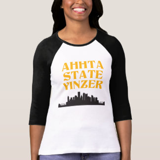 Ahhta State Yinzer Women's Baseball T-shirt