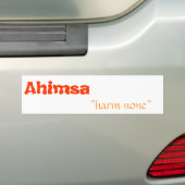Ahimsa, "kwaad niets" bumpersticker (Op auto)