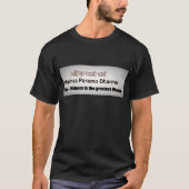Ahimsa Paramo Dharma, AHINSA, SANSKRIT MANTRA T-shirt (Voorkant)