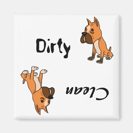 AHL- Dirty Paws Boxer Magnet Magneet (Voorkant)