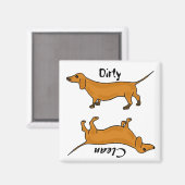 AHL - Dirty Paws dachshund Magnet (Recto/Verso)