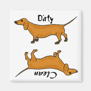 AHL- Dirty Paws dachshund Magnet Magneet