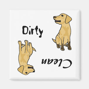 AHL- gele labrador Dirty Paws Magnet Magneet
