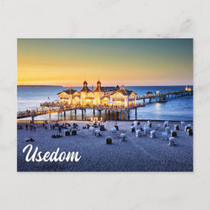 Ahlbeck Pier, Usedom, Duitsland Briefkaart