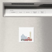 Ahmedabad skyline poster magneet (Insitu (Vaatwasser))