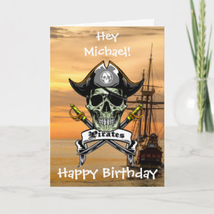Ahoi! Piraten Verjaardagsfeestje Kaart