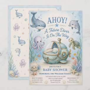 AHOJ! Uitnodiging voor Future Diver Baby Shower me