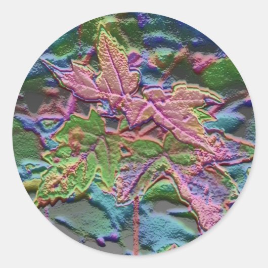 ahornspruit ronde sticker (Voorkant)