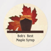 Ahornstroop Etiket voor voedsel Labels (Design 1)