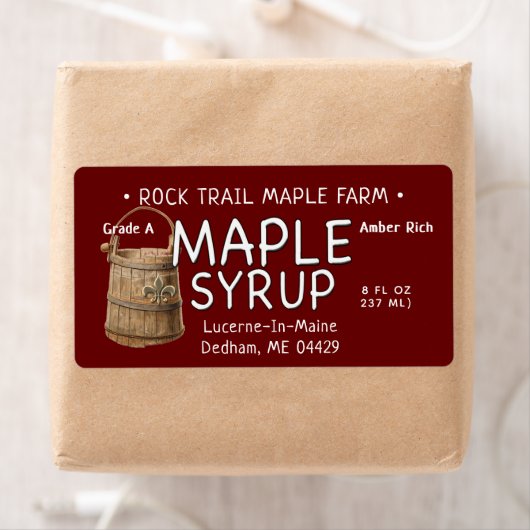 Ahornstroop met  Fleur de Lis Sap Emmer Etiket (Insitu)