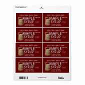 Ahornstroop met  Fleur de Lis Sap Emmer Etiket (Full Sheet)
