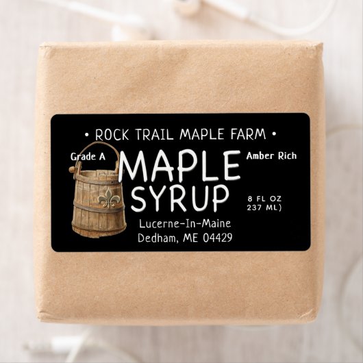 Ahornstroop met Fleur de Lis Sap Emmer Etiket (Insitu)