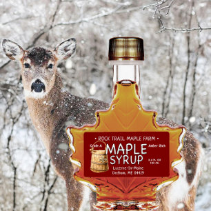 Ahornstroop met  Fleur de Lis Sap Emmer Etiket