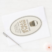 Ahornstroop Sap Bucket Border Ovaal Label (Envelop)