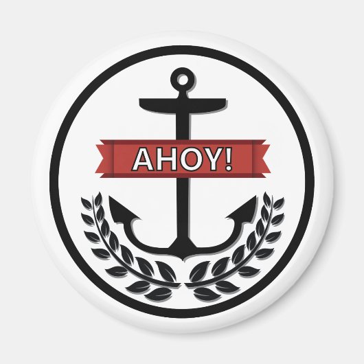 Ahoy - Aimant rond Standard De 2¼ Pouce (Devant)