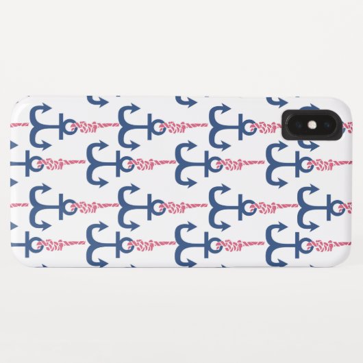 Ahoy  Anchor patroon. Case-Mate iPhone Case (Achterkant (horizontaal))