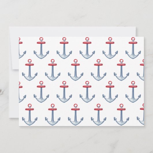 Ahoy Baby Boy Faire-part de naissance (Dos)