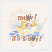 Ahoy! Baby Boy Shower Sticker (Voorkant)