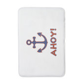 AHOY! Boei + ankerontwerp rood + blauw Badmat (Voorkant Verticaal)