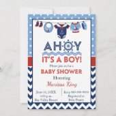 Ahoy C'est un Baby shower garçon Invitation (Devant)