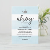 Ahoy C'est un Baby shower garçon Invitation (Debout devant)