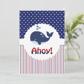 Ahoy C'est un Baby shower garçon Invitation (Debout devant)