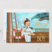 Ahoy C'est un Baby shower garçon Invitation (Devant)