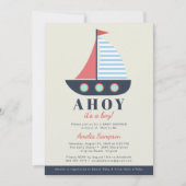 Ahoy C'est un Baby shower garçon Invitation (Devant)