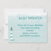Ahoy C'est un Baby shower nautique Invitation (Dos)