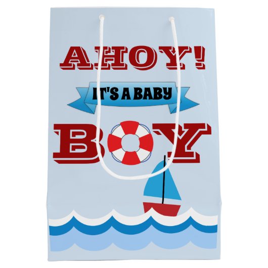 Ahoy C'est un bébé garçon Sac cadeau (Dos)