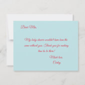 Ahoy C'est un Carte de remerciements de baby showe (Dos)