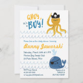 Ahoy C'Est Un Garçon Baby shower Invitation (Devant)