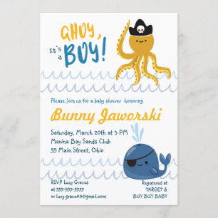 Ahoy C'Est Un Garçon Baby shower Invitation