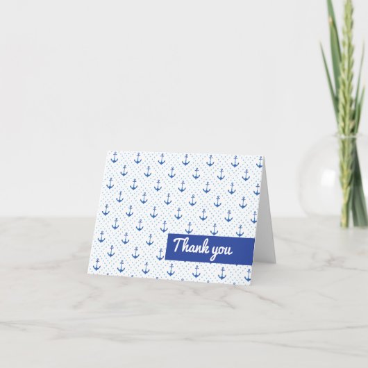 Ahoy C'est un garçon Baby shower Merci (Devant)