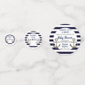 Ahoy C'est un garçon Baby shower nautique Confetti (Derrière)