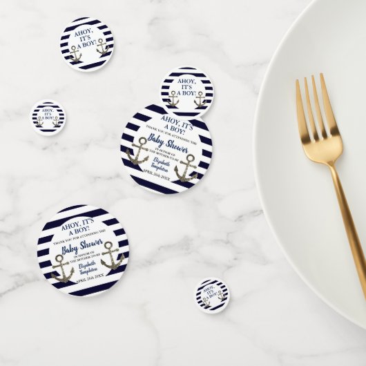 Ahoy C'est un garçon Baby shower nautique Confetti (Groupe)