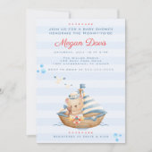 Ahoy C'Est Un Garçon Bébé Douche Invitations (Devant)