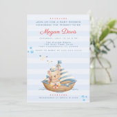 Ahoy C'Est Un Garçon Bébé Douche Invitations (Debout devant)