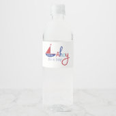 Ahoy c'est un garçon ! Étiquettes d'eau de baby sh (Devant)