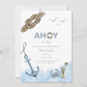 Ahoy ! C'est un garçon - Invitation Baby shower na (Devant)